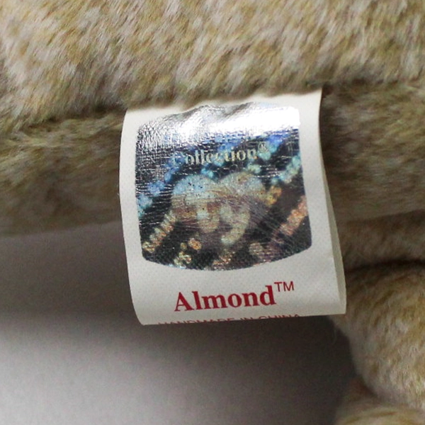 TY Beanie Babies Almond 1999 Beige Bear With Tag Plush Doll Toy