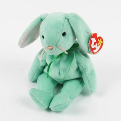 TY Beanie Babies Hippity 1996 Green Bunny Green Ribbon With Tag Plush Toy