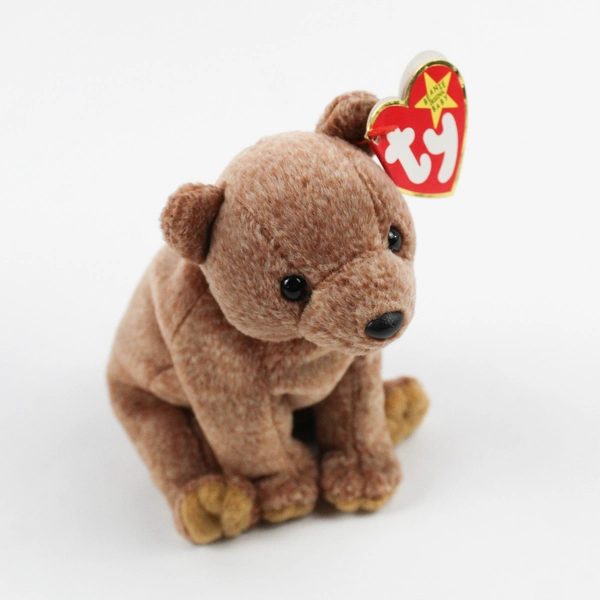 Lot Of 2 TY Beanie Baby Pecan 1999 Brown Bear 1 W/ Tag 1 Without Tag Plush Toy