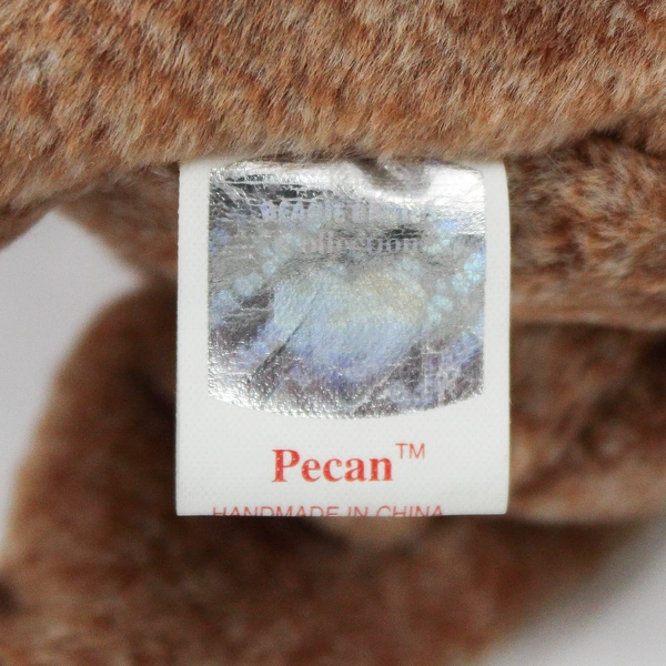 Lot Of 2 TY Beanie Baby Pecan 1999 Brown Bear 1 W/ Tag 1 Without Tag Plush Toy