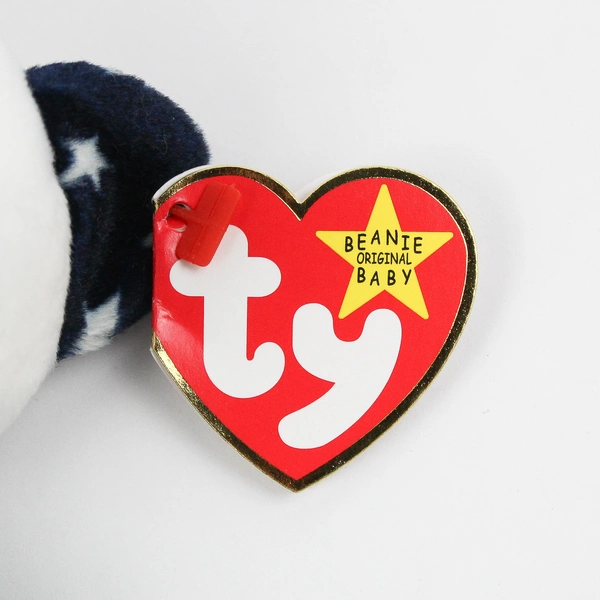 TY Beanie Babies Spangle 1999 Red/White/Blue Bear Plush With Tag Plush Toy