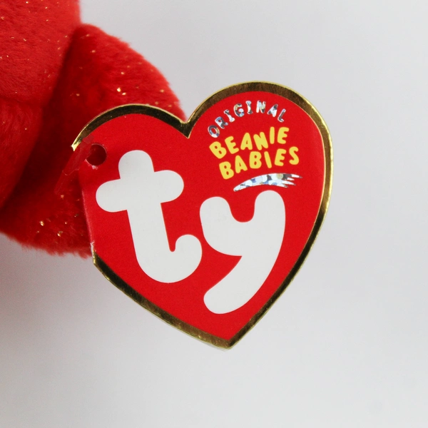 TY Beanie Babies Gift 2003 Red Bear With Gold Wings With Tag Plush Toy