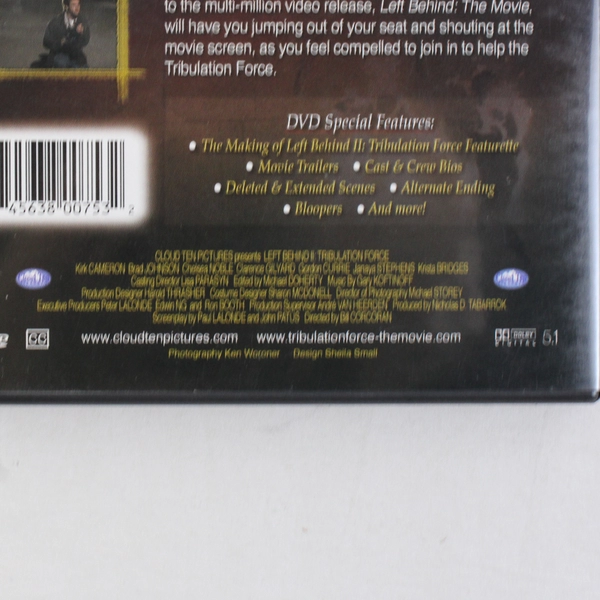 Left Behind II Tribulation Force DVD Kirk Cameron Brad Johnson Chelsea Noble