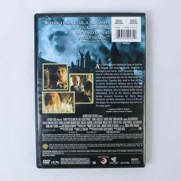 Harry Potter and the Half-Blood Prince DVD 2009 Warner Bros