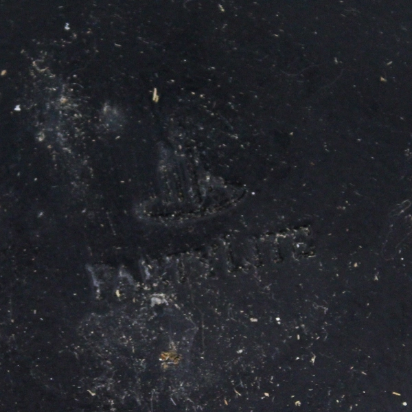 PartyLite Frosted Glass Pillar Candle Holder Moose Trees Black Metal