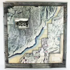 "Counting Dams as we Drive Along the Snake River" Map Art David Taylor Brownlee