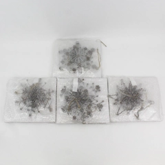 Set of 12 BALSAM HILL Various Sizes Copper Antiqued Snowflake Ornaments NEW