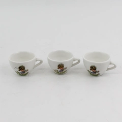 3 Vintage Children’s Porcelain Tea Cups 1.25” Tall