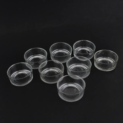 Set of 8 Clear Glass Custard Or Dipping Bowls 2.75" Diameter