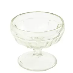 Vintage Footed Clear Glass Sherbet Dish Low Bowl 3.25"