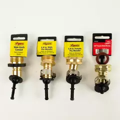 Lot of 4 Metal Garden Hose Repair Menders 2 Female 5/8" & 2 Male Orbit Vigoro