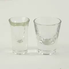 Lot of 2 Clear Shot Glasses - Bar/Party