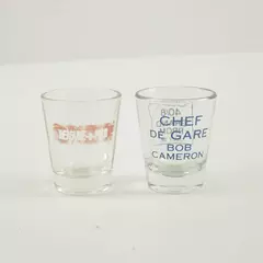 Lot of 2 Souvenir Shot Glasses Collectible Barware Display or Gift