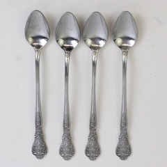 Set of 4 Rose by MSI Stainless Japan 7.75" Iced Tea Spoons