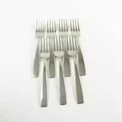 Set of 7 Oneida Satin Accent Stainless Youth Forks