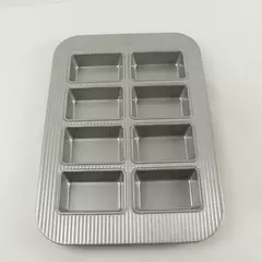 USA Pan Mini Loaf Pan 8-Well Heavy Gauge Aluminized Steel Non-Stick