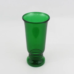 Vintage MCM 9.5" Tall Napco Emerald Green Glass Flower Vase