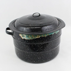 Can Well 21.5 Qt Blue Speckled Enamel Water Bath Canner With Lid And Rack