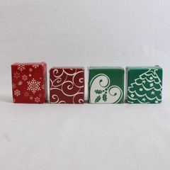 Lot Of 4 Avon Small/Mini Christmas Holiday Decor Soaps Ornament/Festive Sparkle