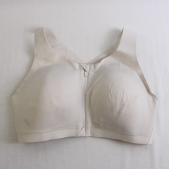 Lululemon Enlite Bra w/ Front Zip White/Gray Size 36DD