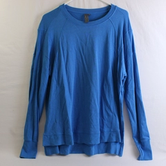 Sweaty Betty Women's M Blue "After Class" Split Hem Sweater