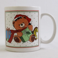 Unbranded Teddy Bear With Presents Printed Ceramic Coffee/Tea Mug 4" Tall