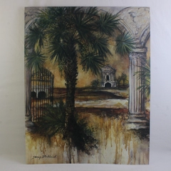 Sherry Strickland Gateway of Palms Wood Art Print 21.75 X 27.75