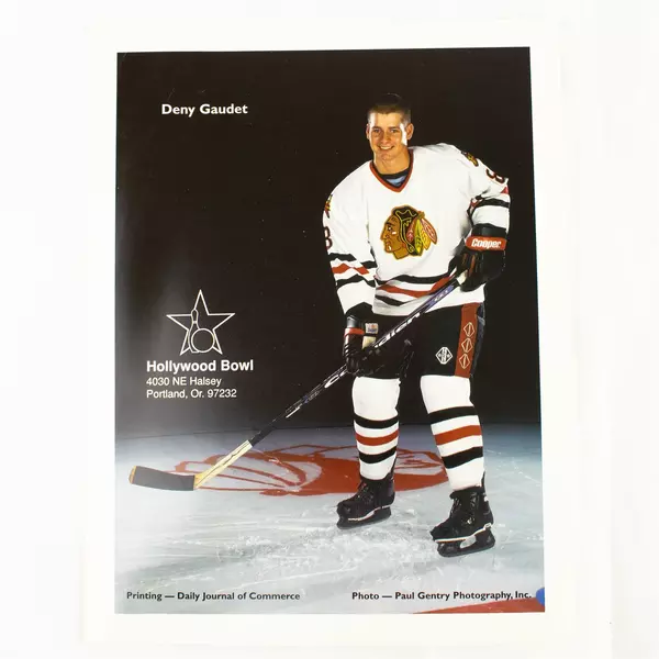 Lot of 2 Portland Winterhawks 8x10 Photos Deny Gaudet Matt Davidson