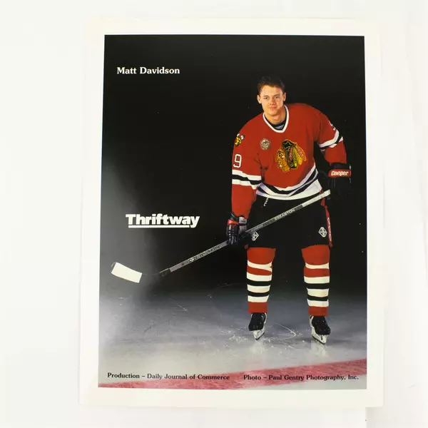 Lot of 2 Portland Winterhawks 8x10 Photos Deny Gaudet Matt Davidson