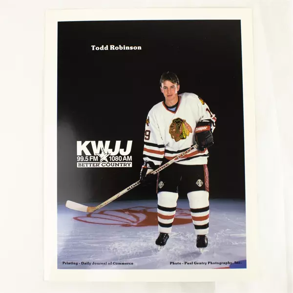 Lot of 2 Portland Winterhawks 8x10 Photos Todd Robinson Marty Standish