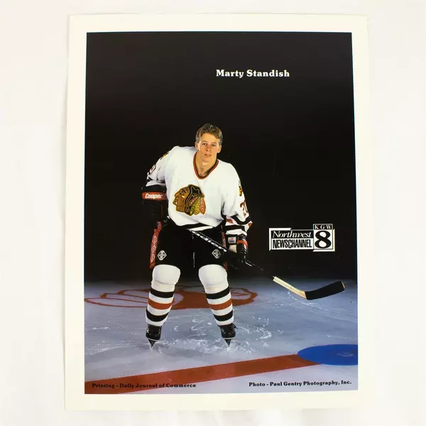 Lot of 2 Portland Winterhawks 8x10 Photos Todd Robinson Marty Standish