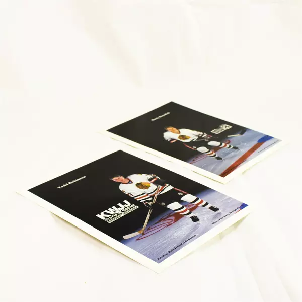 Lot of 2 Portland Winterhawks 8x10 Photos Todd Robinson Marty Standish