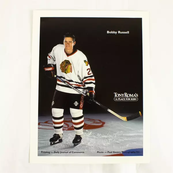 Lot of 2 Portland Winterhawks 8x10 Photos Bobby Russell Paul Herron Collectible