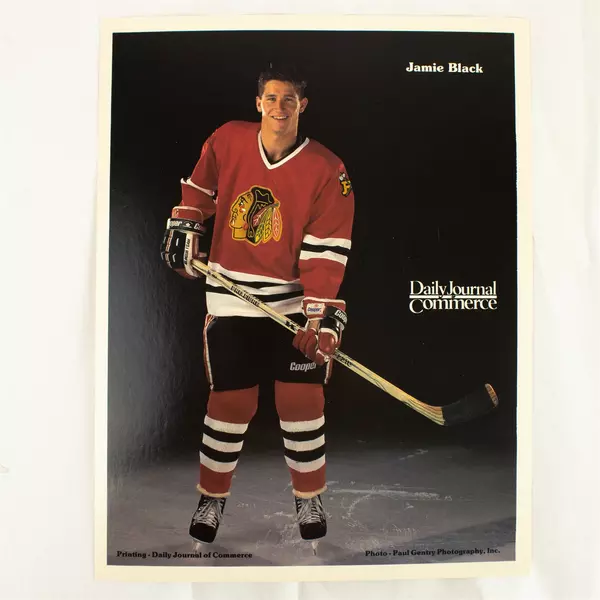 Lot of 2 Portland Winterhawks 8x10 Photos Dennis Saharchuk Jamie Black