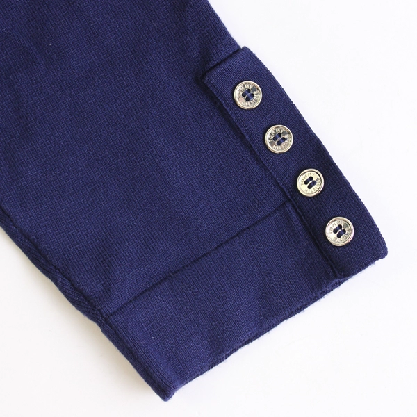 Tommy Hilfiger Blue Long Sleeve Cropped Open Cardigan Women's Size Medium