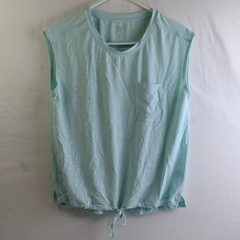 Title Nine Women’s M Mint Upland Sleeveless Sun Shirt with Drawstring Waist
