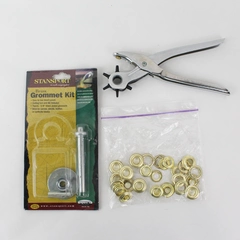 Stansport Brass Grommet Kit Plus A Revolving Leather Hole Punch 6 Sizes