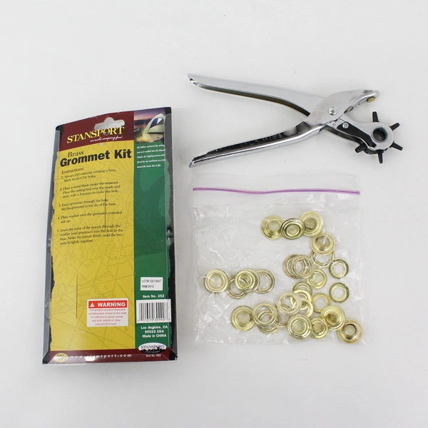 Stansport Brass Grommet Kit Plus A Revolving Leather Hole Punch 6 Sizes