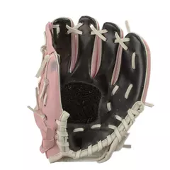 Youth Pink & Black Baseball Glove 7.5in Kids Soft Synthetic Leather