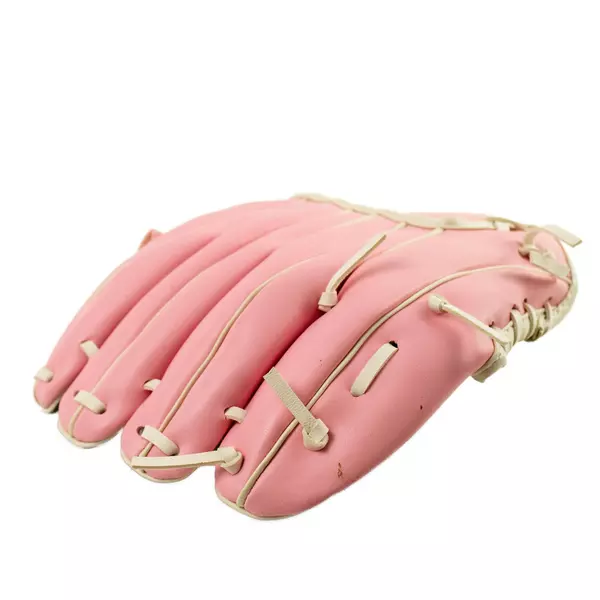 Youth Pink & Black Baseball Glove 7.5in Kids Soft Synthetic Leather