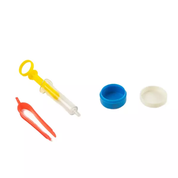 Mini Kids Doctor Kit White Case Stethoscope Syringe Tweezers Bandages