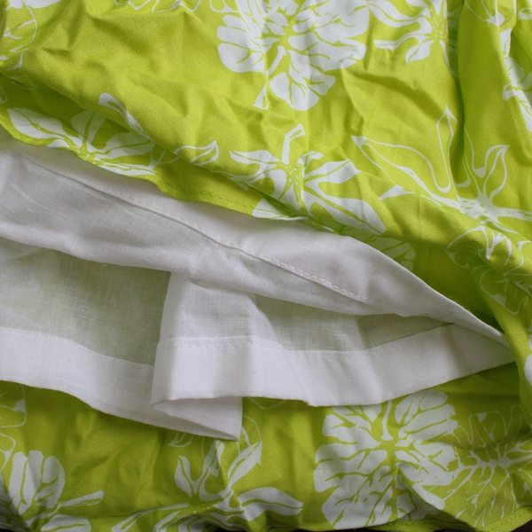 Zola Lime Green Dress Tropical Leaf Pattern Fit and Flare Dress Women's Size 36