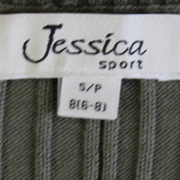 Jessica Sport Olive Green Cable Knit Half-Sleeve Top Women's Size Small 6-8