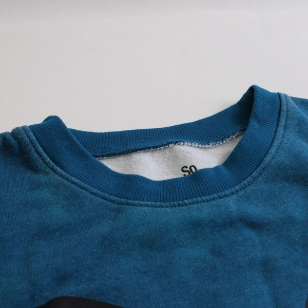 Sonoma Butterfly Graphic Teal Crew Neck Sweatshirt Girls' Large