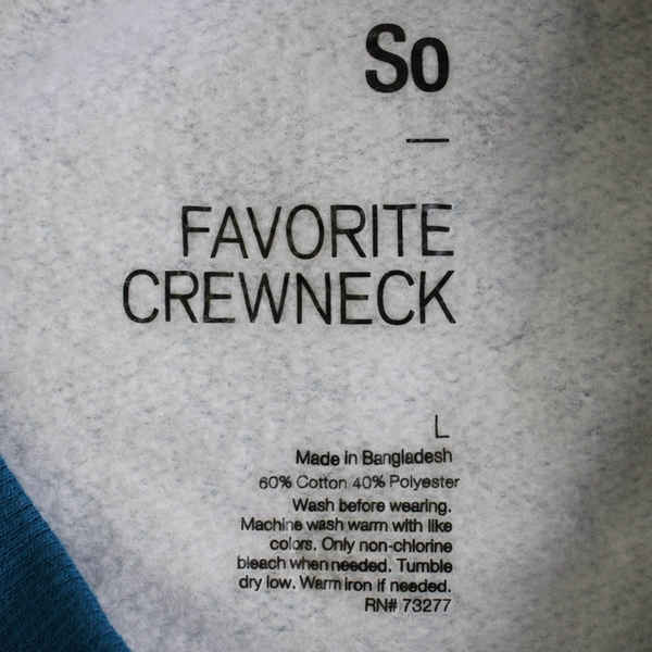 Sonoma Butterfly Graphic Teal Crew Neck Sweatshirt Girls' Large