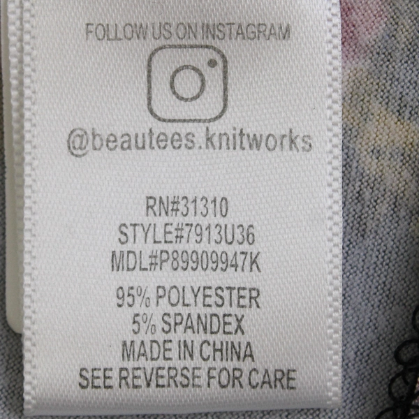 Knit Works Floral Black Babydoll Dress Girls' Size M 10/12