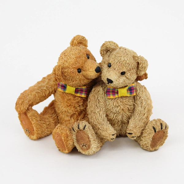 Goebel Paw Prints Beau Bears Owen & Olive Hand Painted Resin Figurine