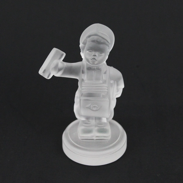 Goebel Crystal Collection Lead Crystal Postman Figurine By M J Hummel 4" Retired