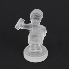 Goebel Crystal Collection Lead Crystal Postman Figurine By M J Hummel 4" Retired
