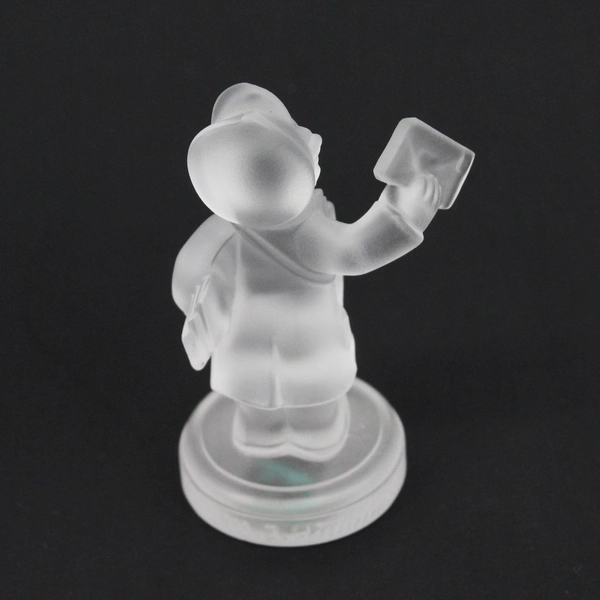 Goebel Crystal Collection Lead Crystal Postman Figurine By M J Hummel 4" Retired